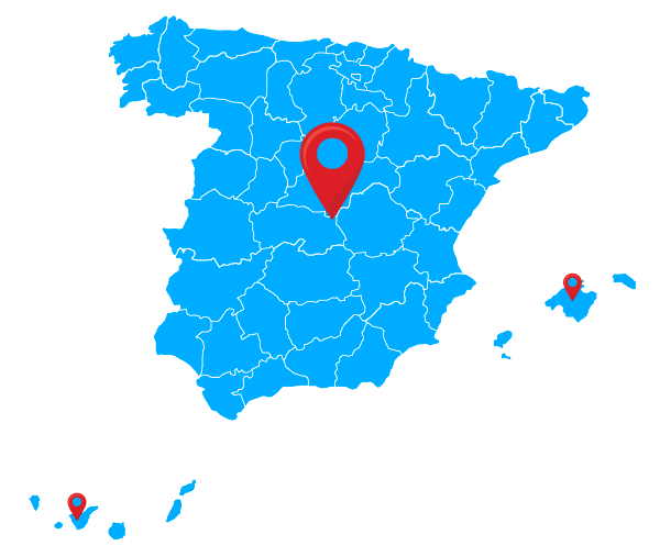 Map of Spain, Acquafuture cover whole spain