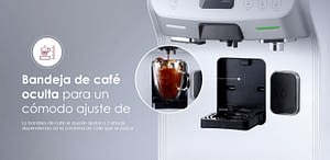 Bandeja de café oculta para un cómodo ajuste de altura Hidden coffee tray for convenient height adjustment