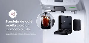 Bandeja de café oculta para un cómodo ajuste de altura Hidden coffee tray for convenient height adjustment
